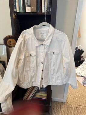 Sonoma Off-White Denim Jacket with Button Front
